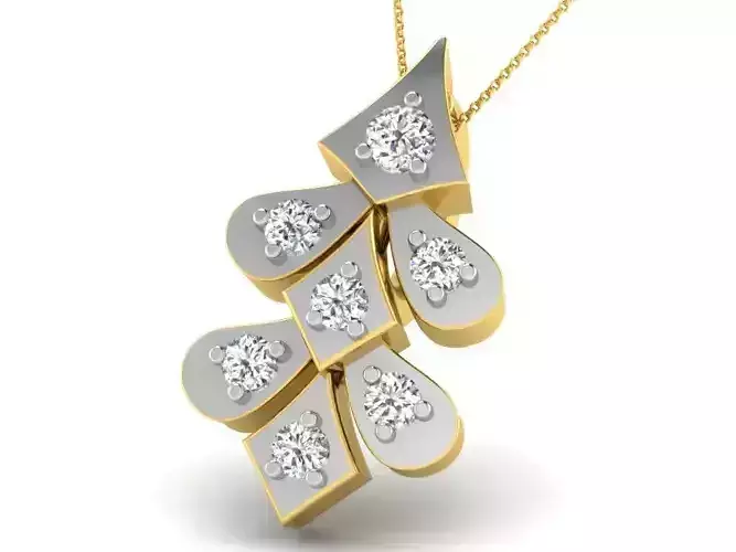 Women pendant 3dm render detail