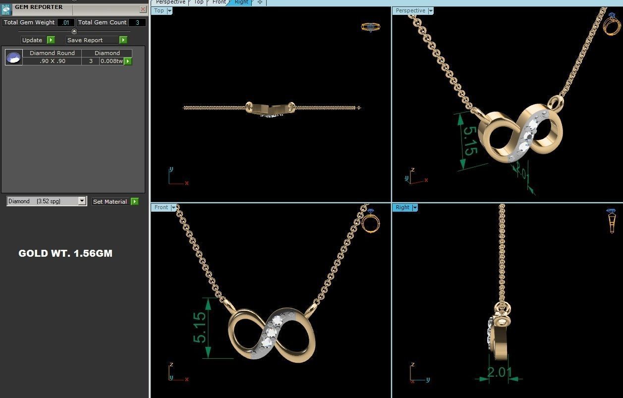 Women pendant 3dm render detail 3D print model_9