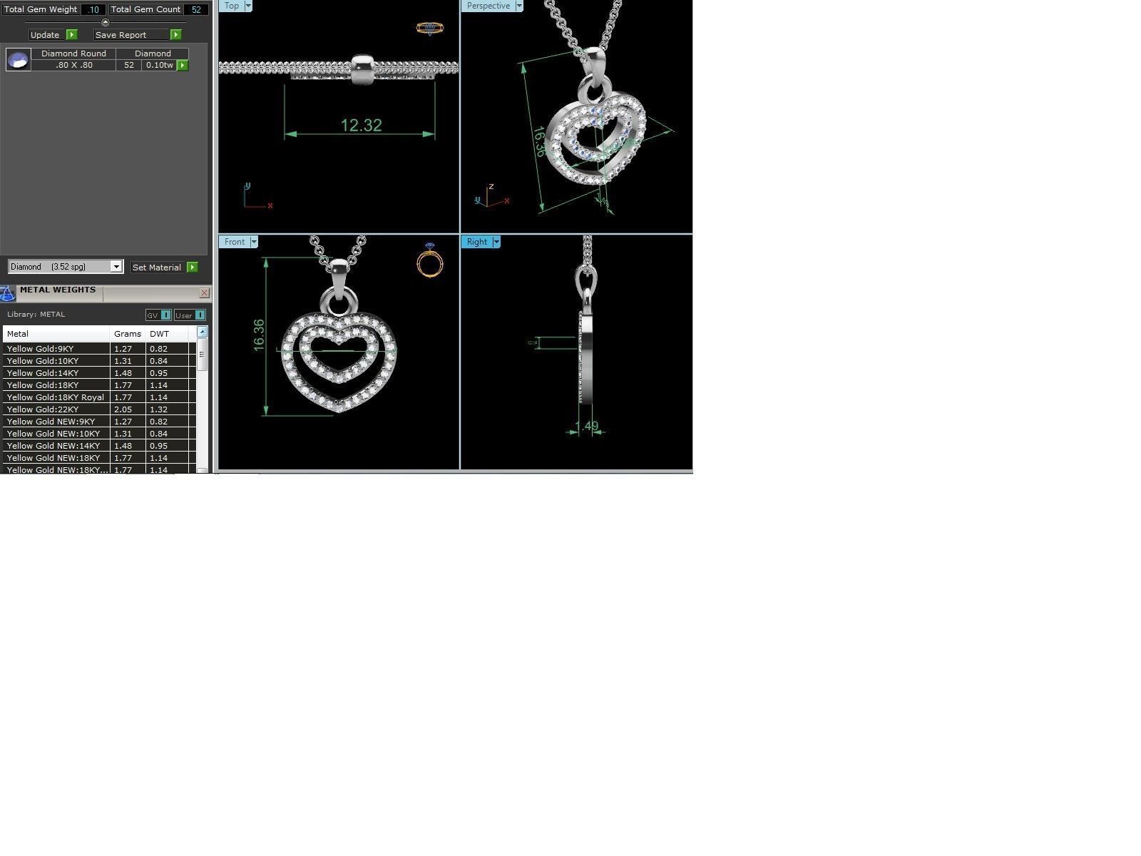 Women pendant 3dm render detail 3D print model_3