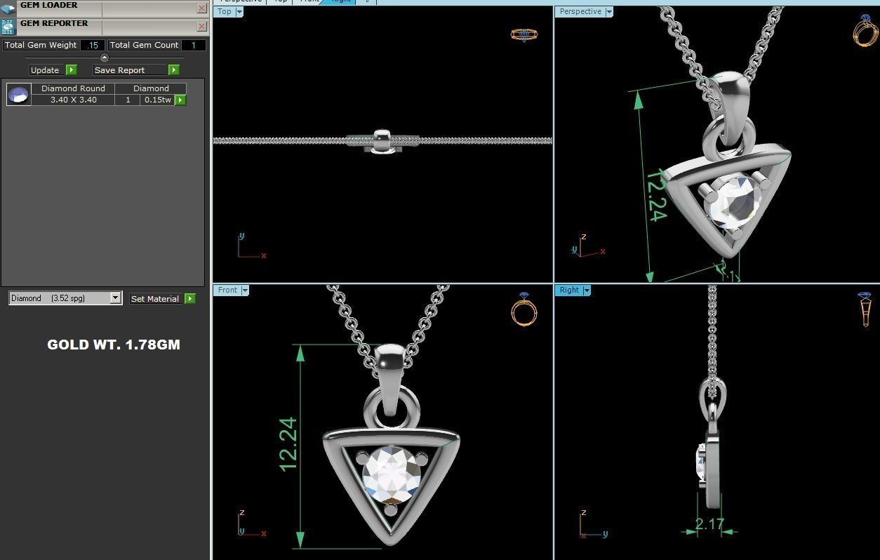 Women pendant 3dm render detail 3D print model_7