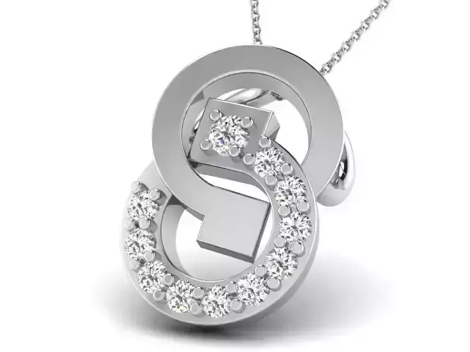 Women pendant 3dm render detail