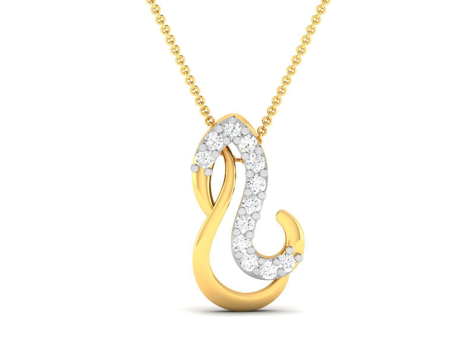 Women pendant 3dm render detail 3D print model_3