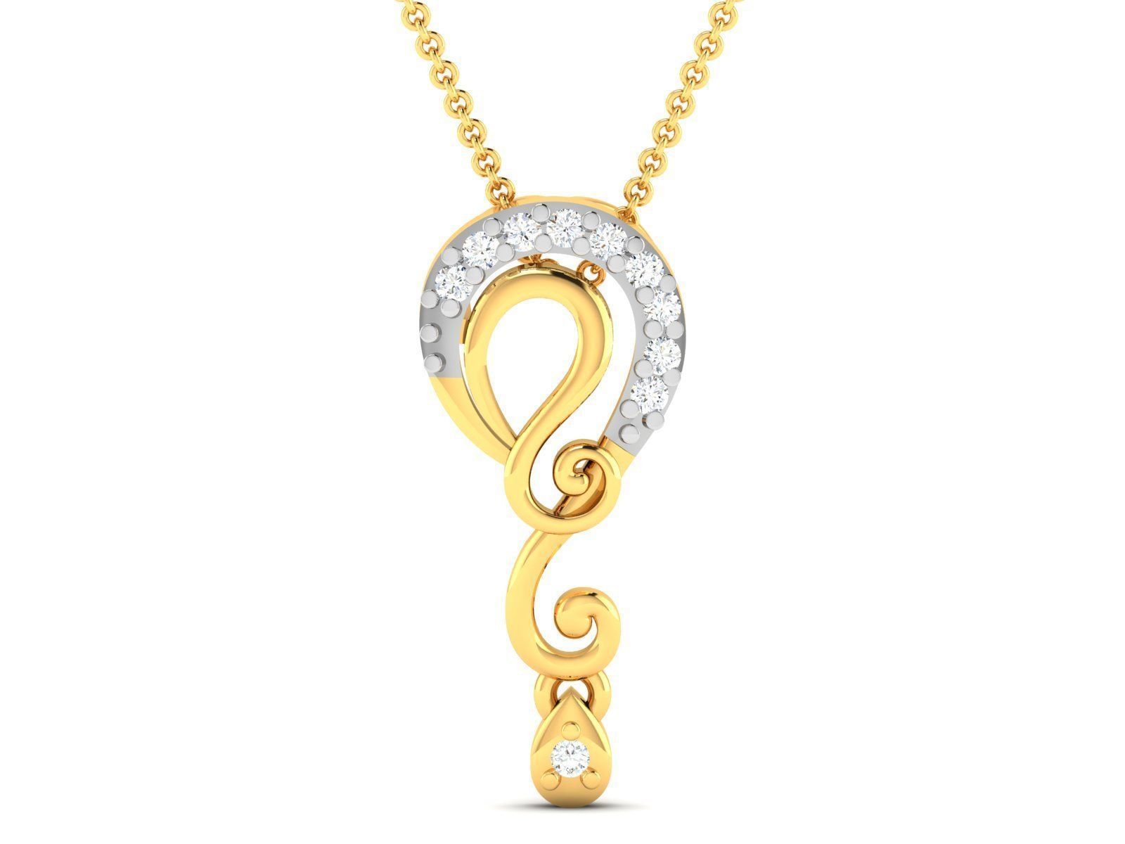 Women pendant 3dm render detail 3D print model_3