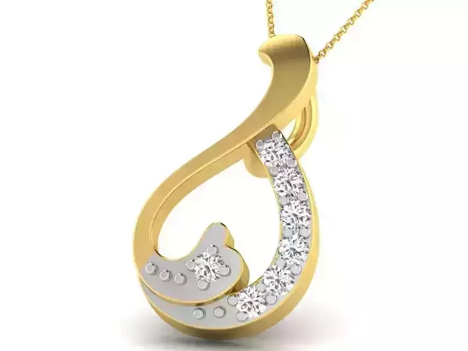 Women pendant 3dm render detail