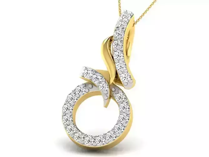 Women pendant 3dm render detail