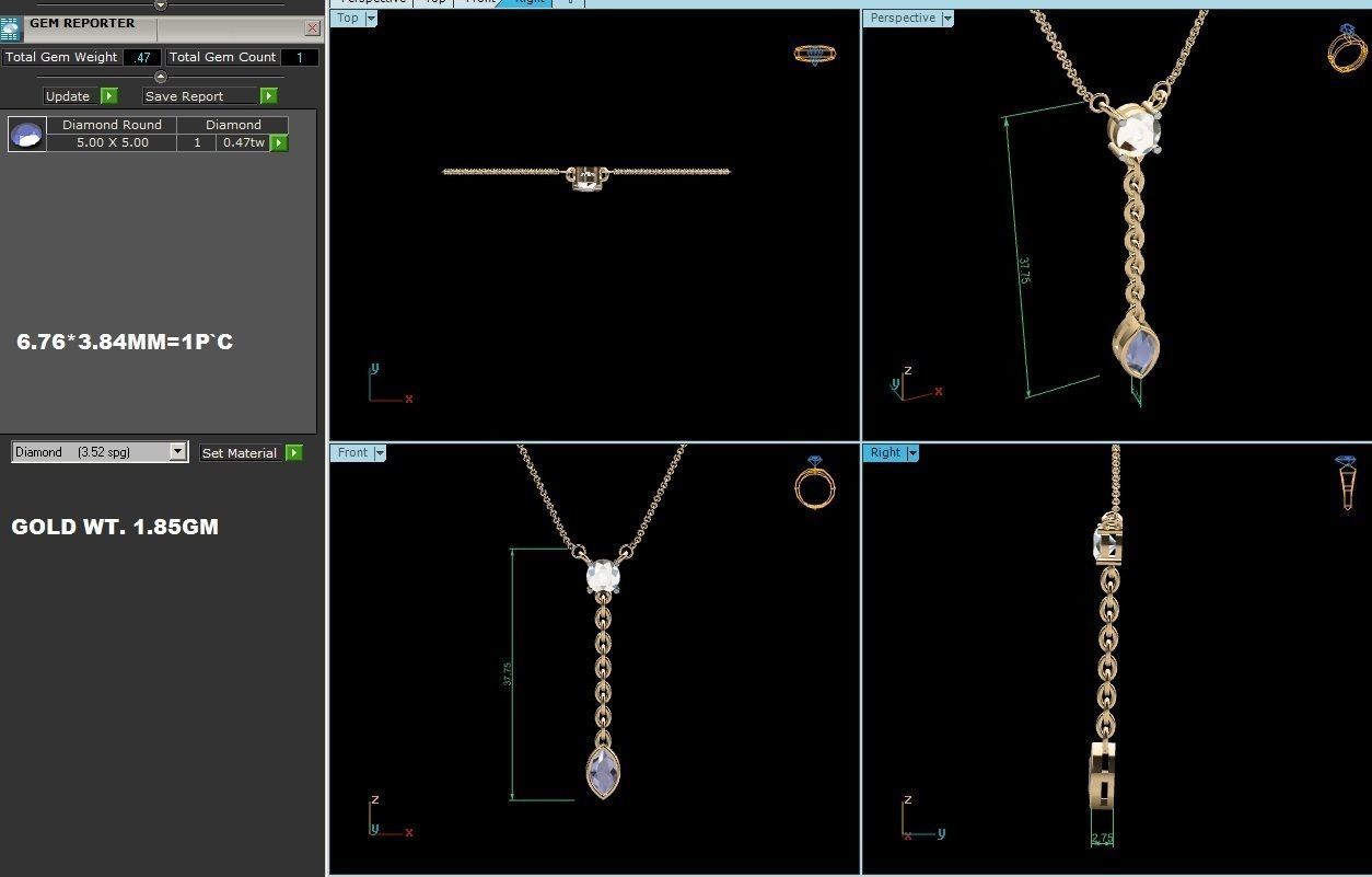 Women pendant 3dm render detail 3D print model_1