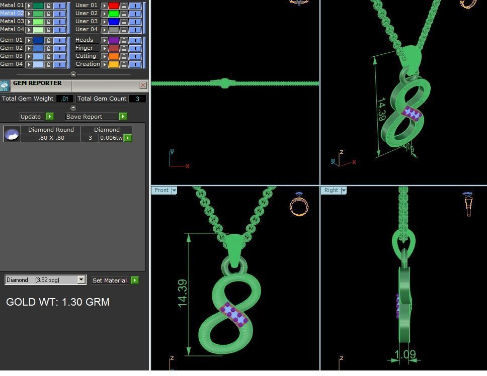 Women pendant 3dm render detail 3D print model_7