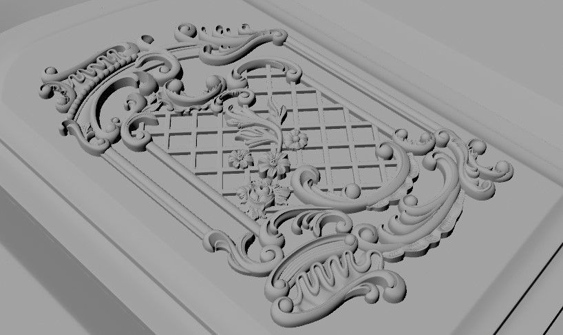 door High quality 3d models for processing on a cnc machine  3D model_5