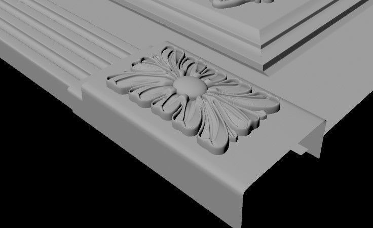 door High quality 3d models for processing on a cnc machine  3D model_4