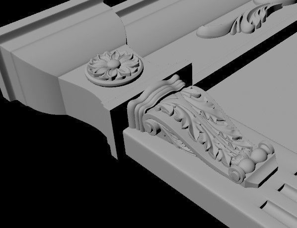 door High quality 3d models for processing on a cnc machine  3D model_3