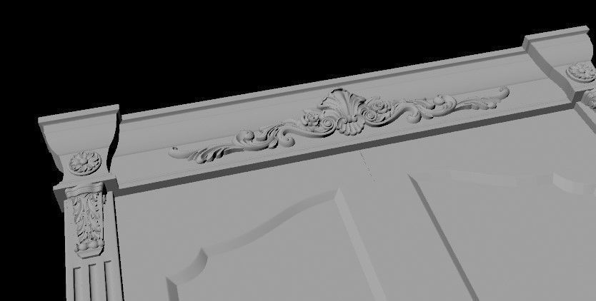 door High quality 3d models for processing on a cnc machine  3D model_2