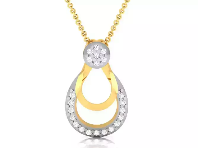 Women pendant 3dm render detail