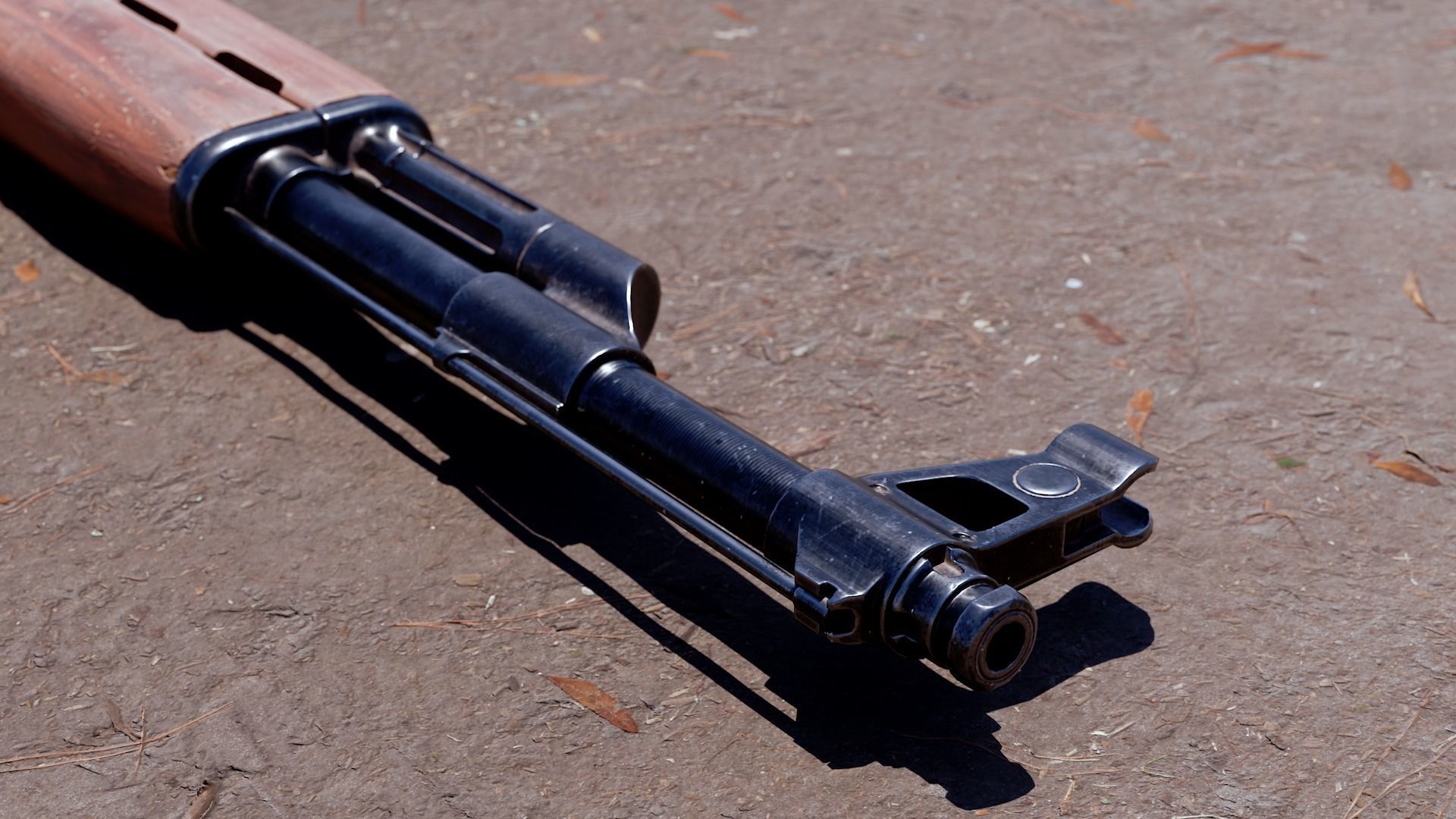 AK-47 rifle Low-poly 3D model_3