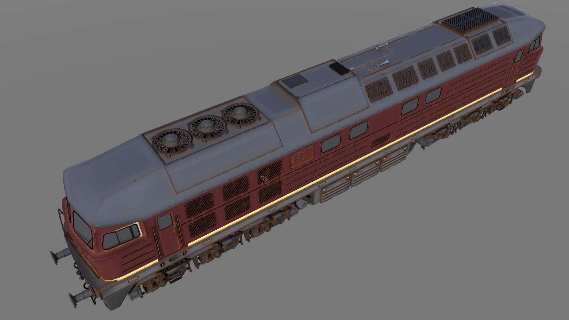 Ludmilla train engine Free 3D model_1