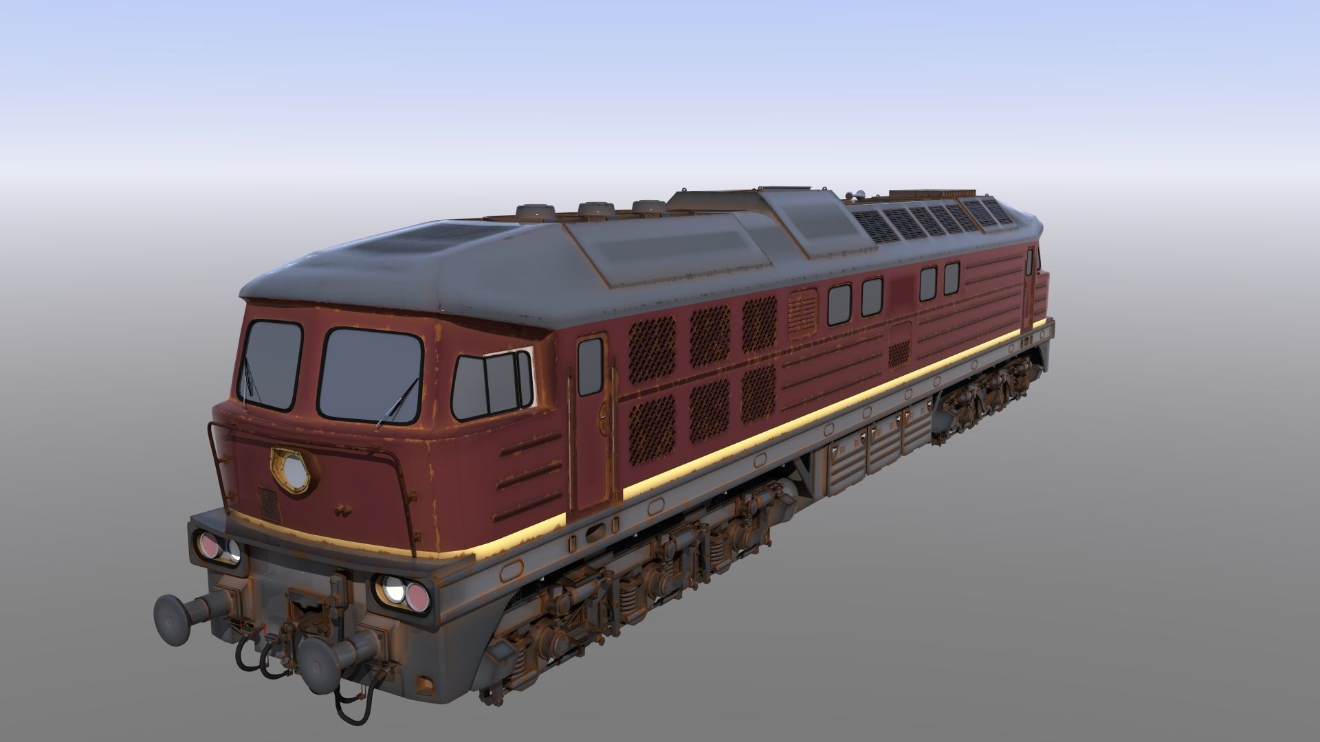 Ludmilla train engine Free 3D model_5