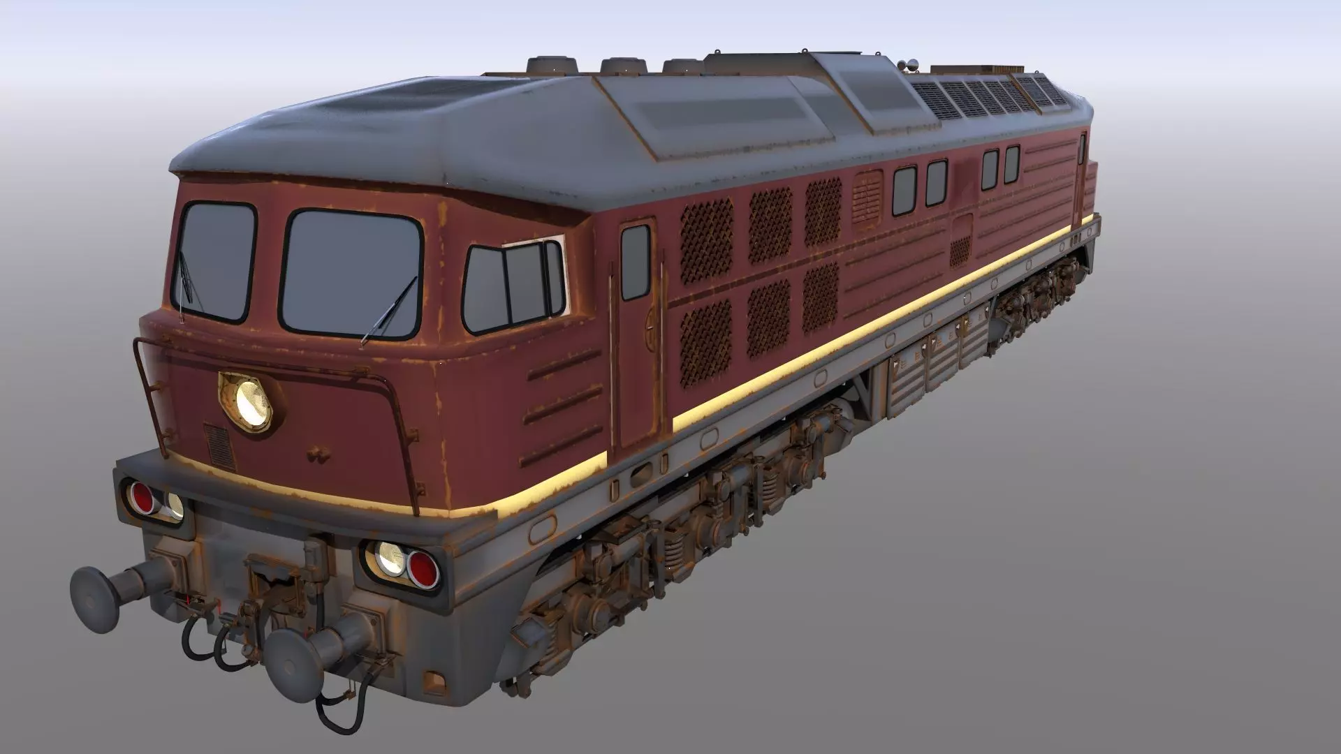 Ludmilla train engine Free 3D model_0
