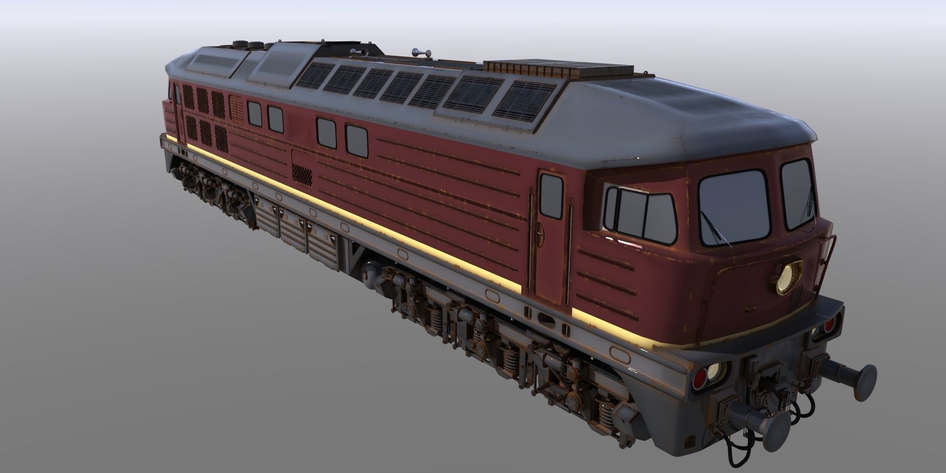 Ludmilla train engine Free 3D model_3