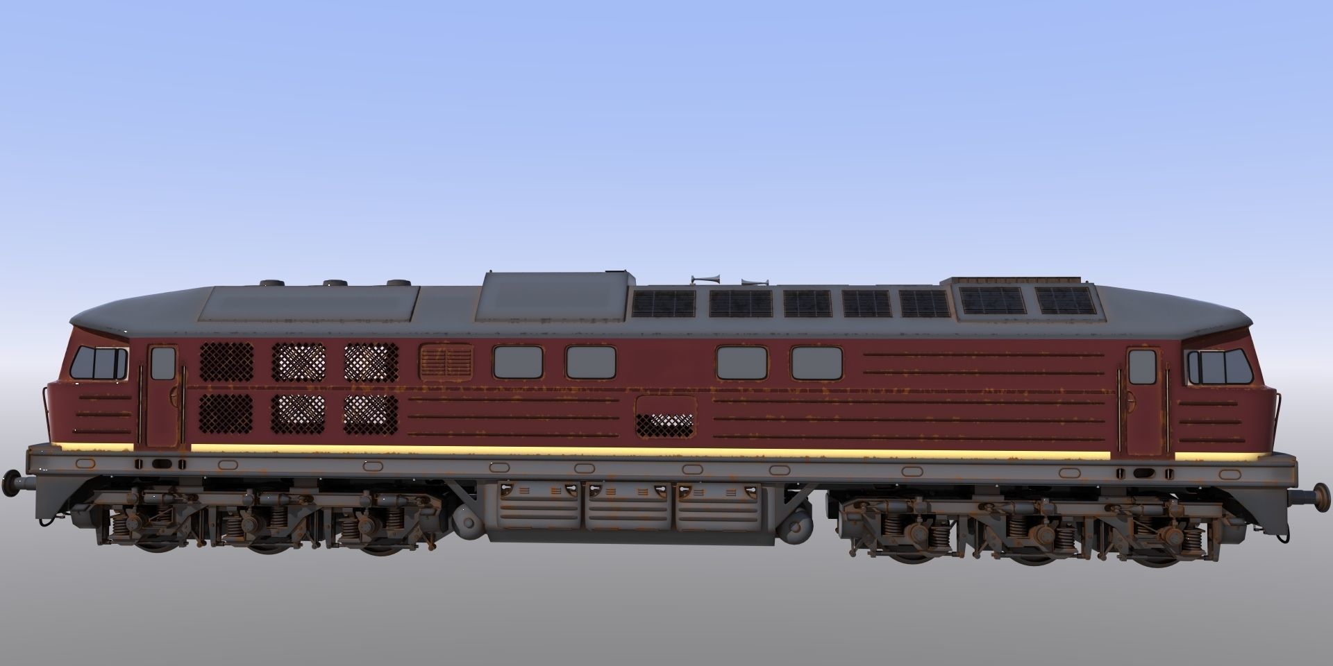 Ludmilla train engine Free 3D model_2