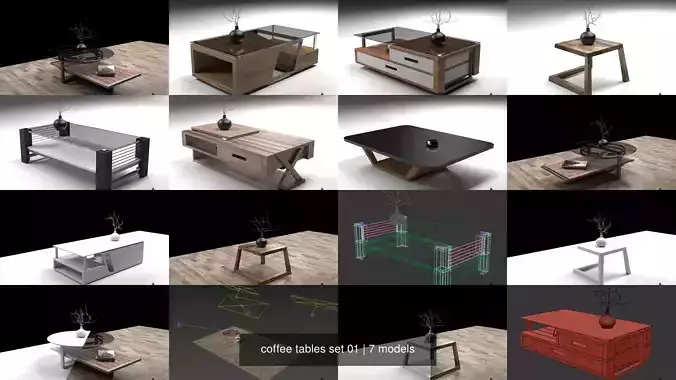 coffee tables set 01