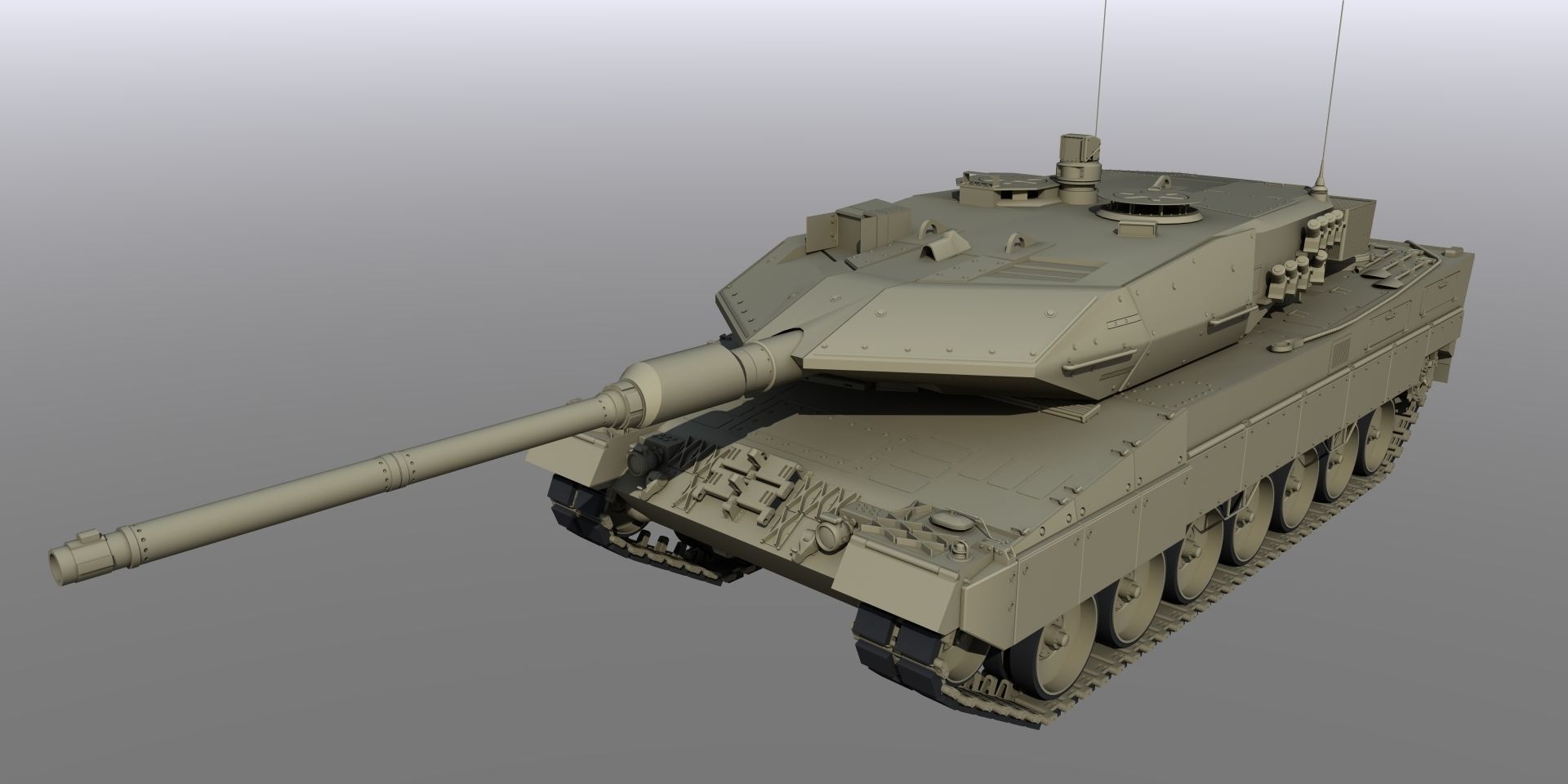 Leopard 2 Tank Free 3D model_3