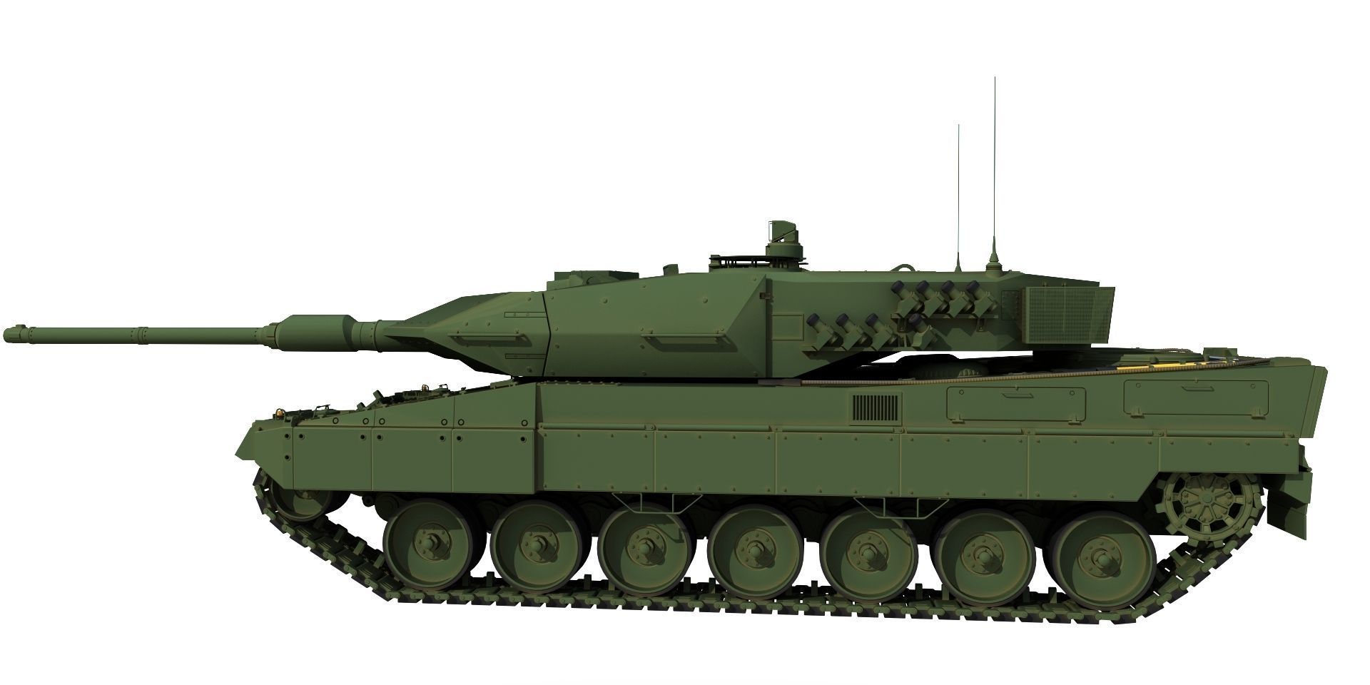 Leopard 2 Tank Free 3D model_7