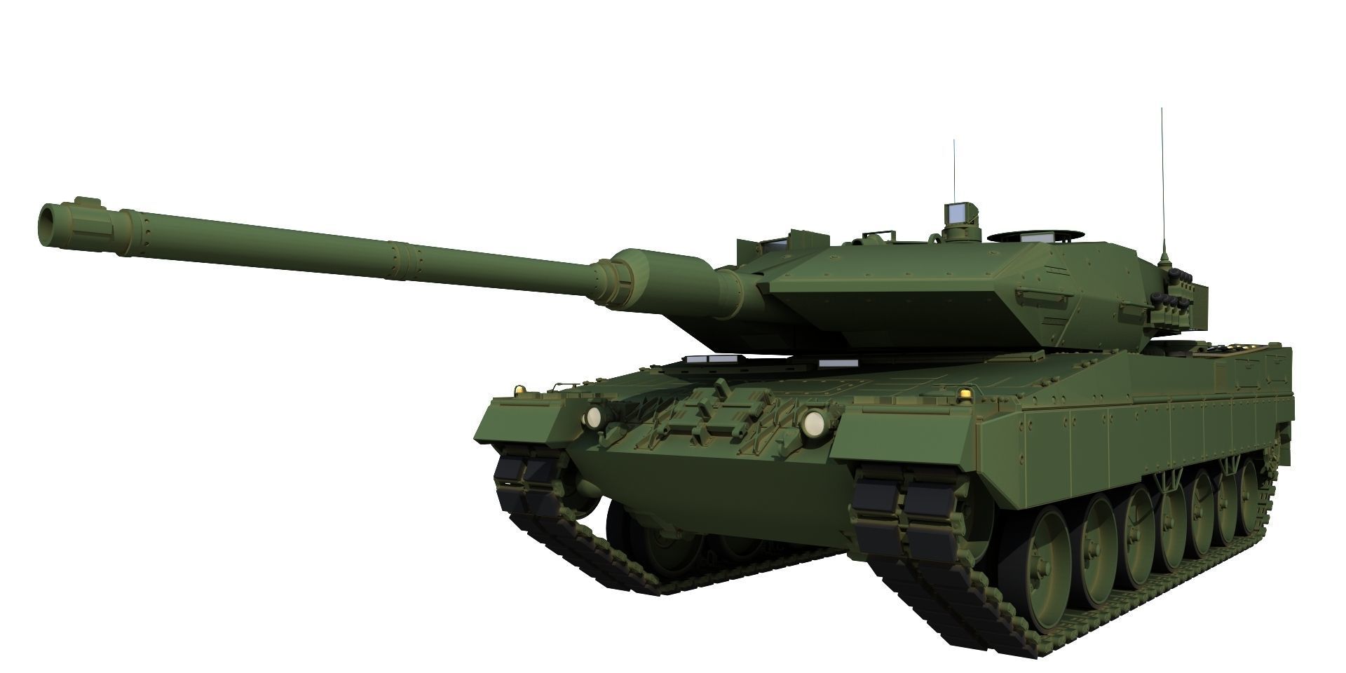 Leopard 2 Tank Free 3D model_4