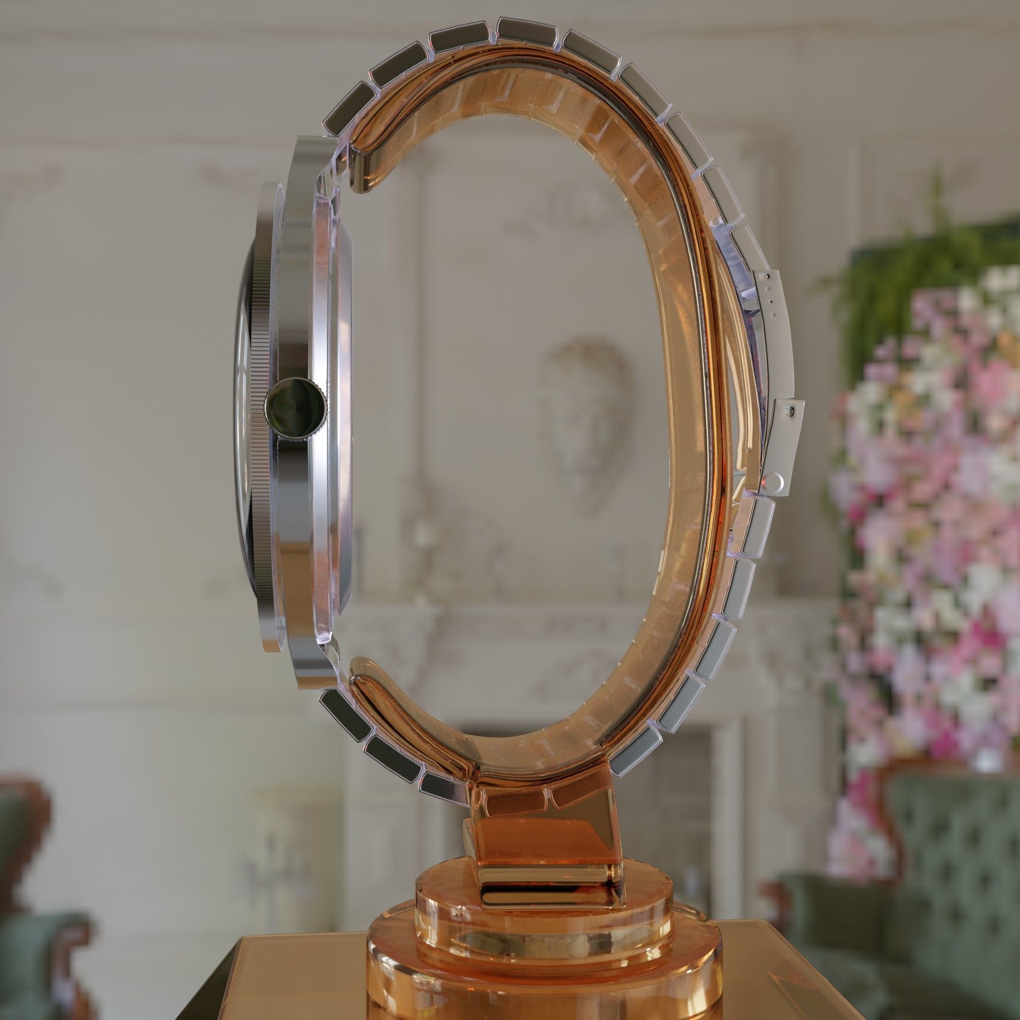 Vostok-Ambibia watch   Low-poly 3D model_3