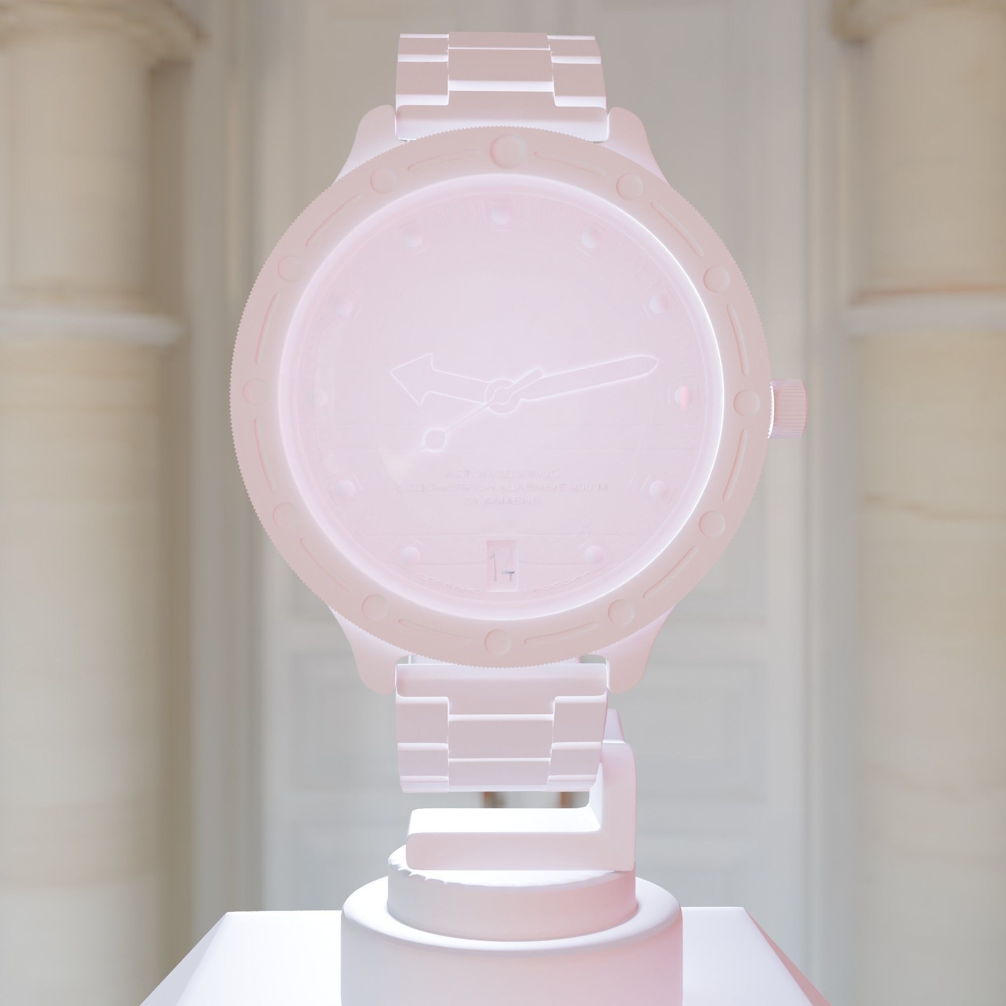 Vostok-Ambibia watch   Low-poly 3D model_12