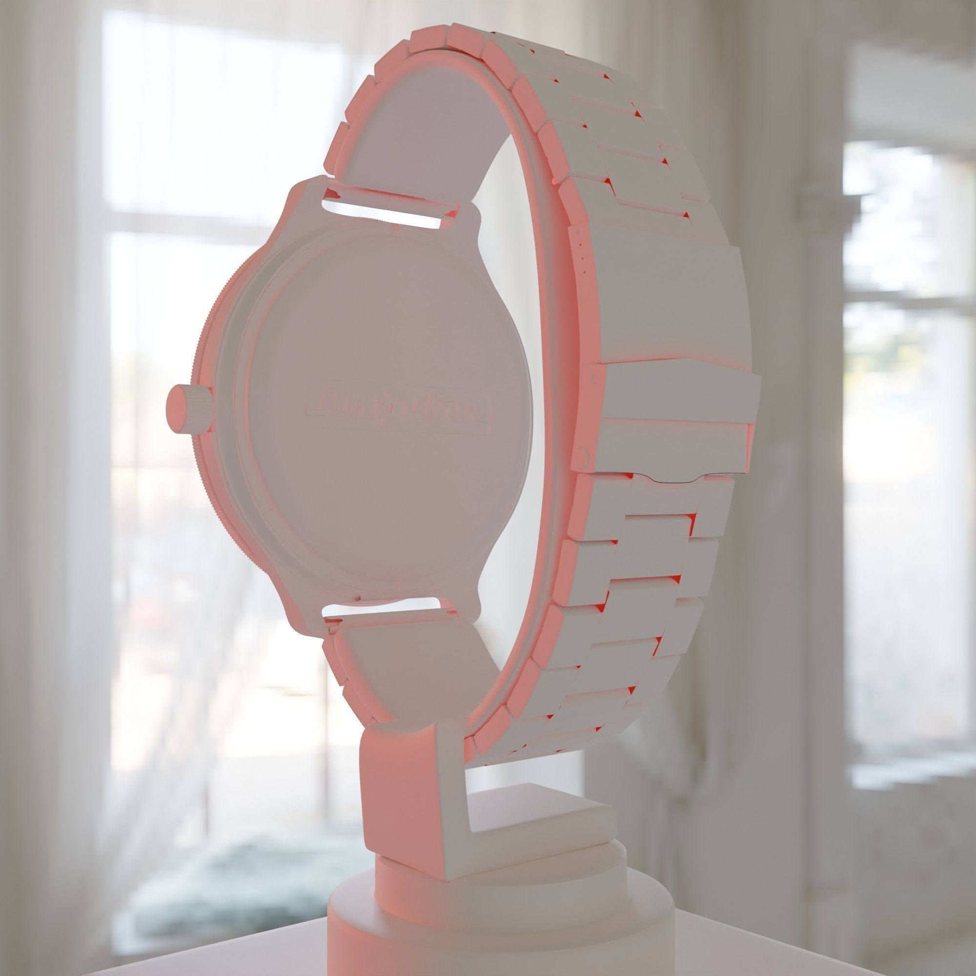 Vostok-Ambibia watch   Low-poly 3D model_14