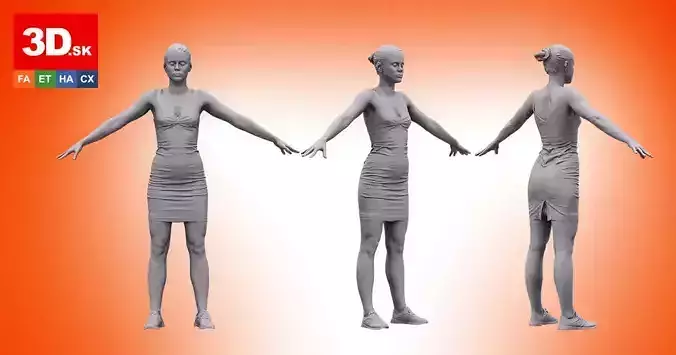 3D Base Body Scan Little Caprice 3D model