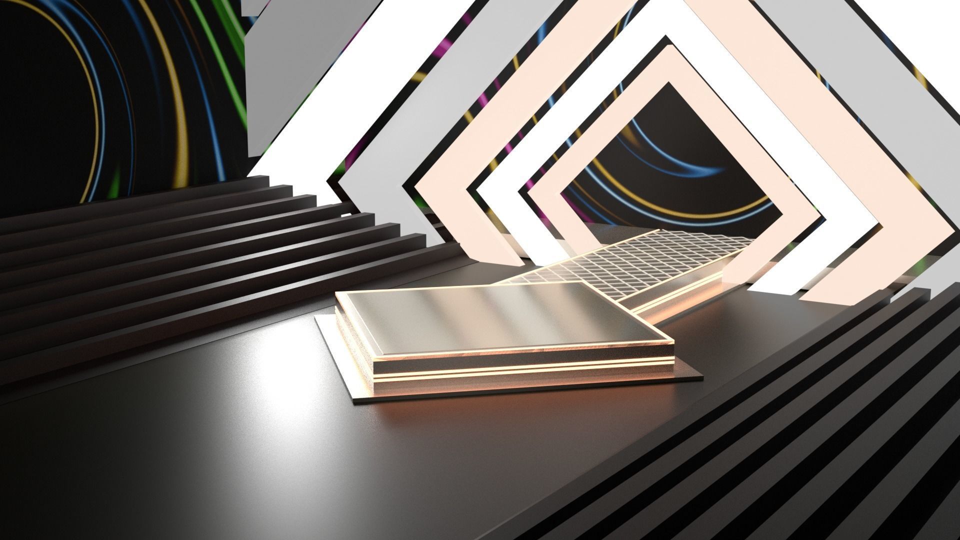 Stage 02 for Blender and CLO 3D 3D model_2