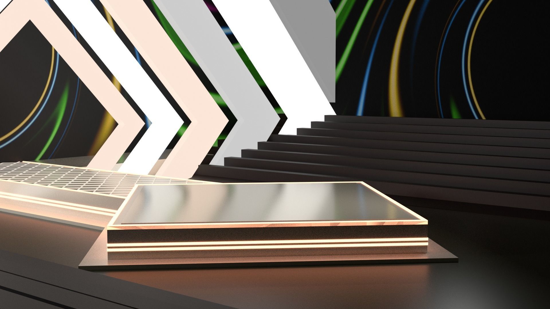 Stage 02 for Blender and CLO 3D 3D model_3