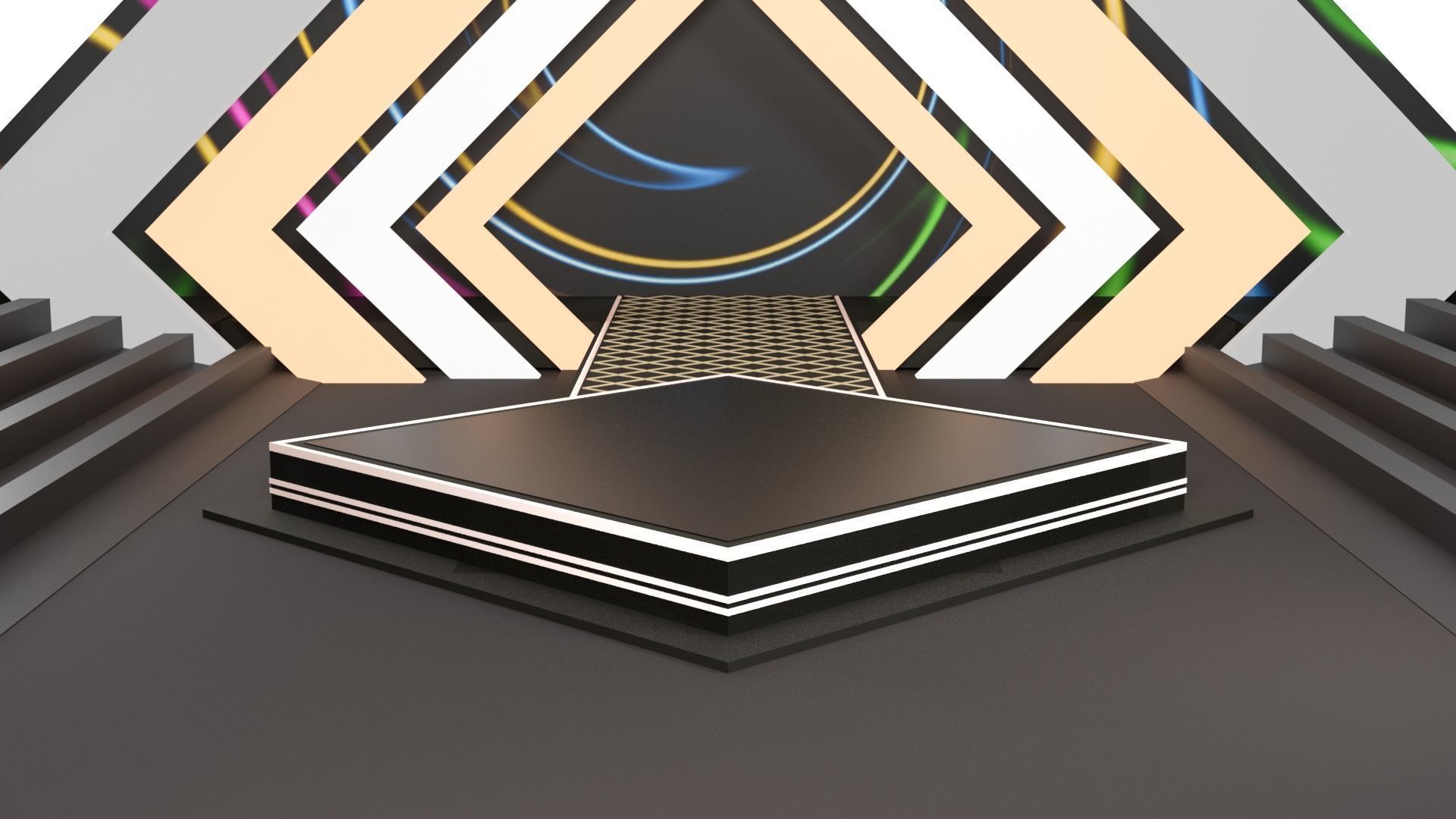 Stage 02 for Blender and CLO 3D 3D model_4