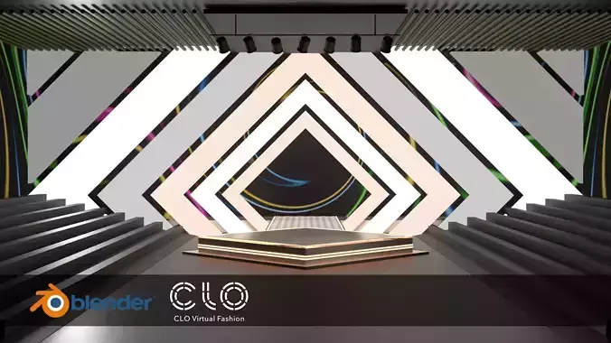 Stage 02 for Blender and CLO 3D