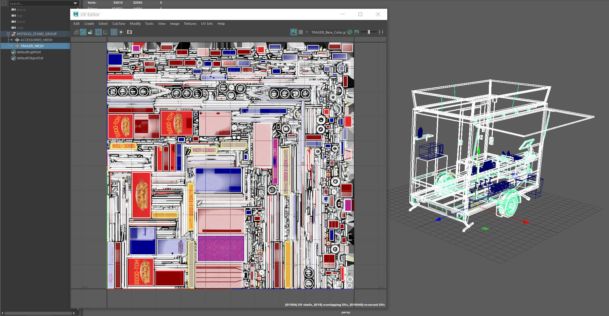 Hot dog Stand Low-poly 3D model_13