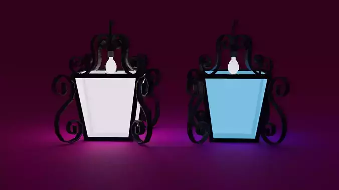 Lanterns low and high poly