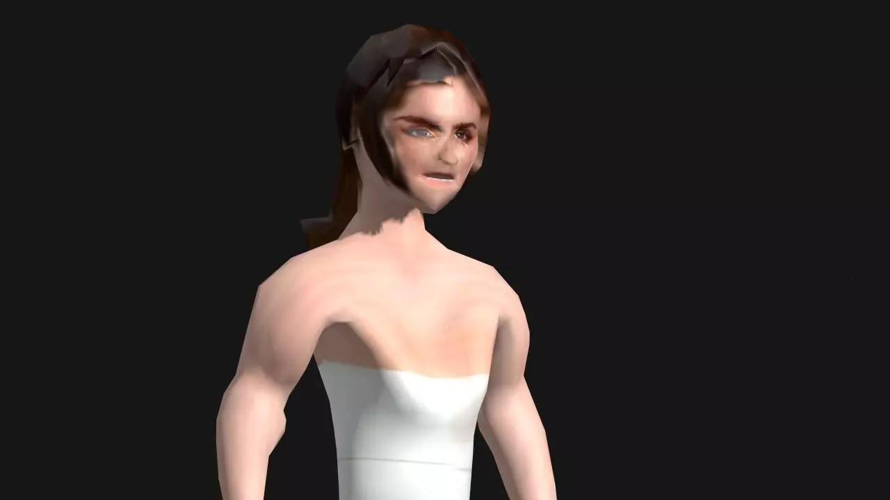 Emma Watson Low-poly 3D model