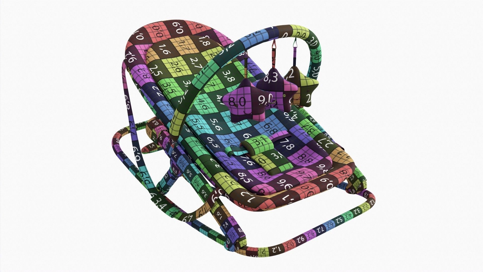 Fold rocker with toys 3D model_14