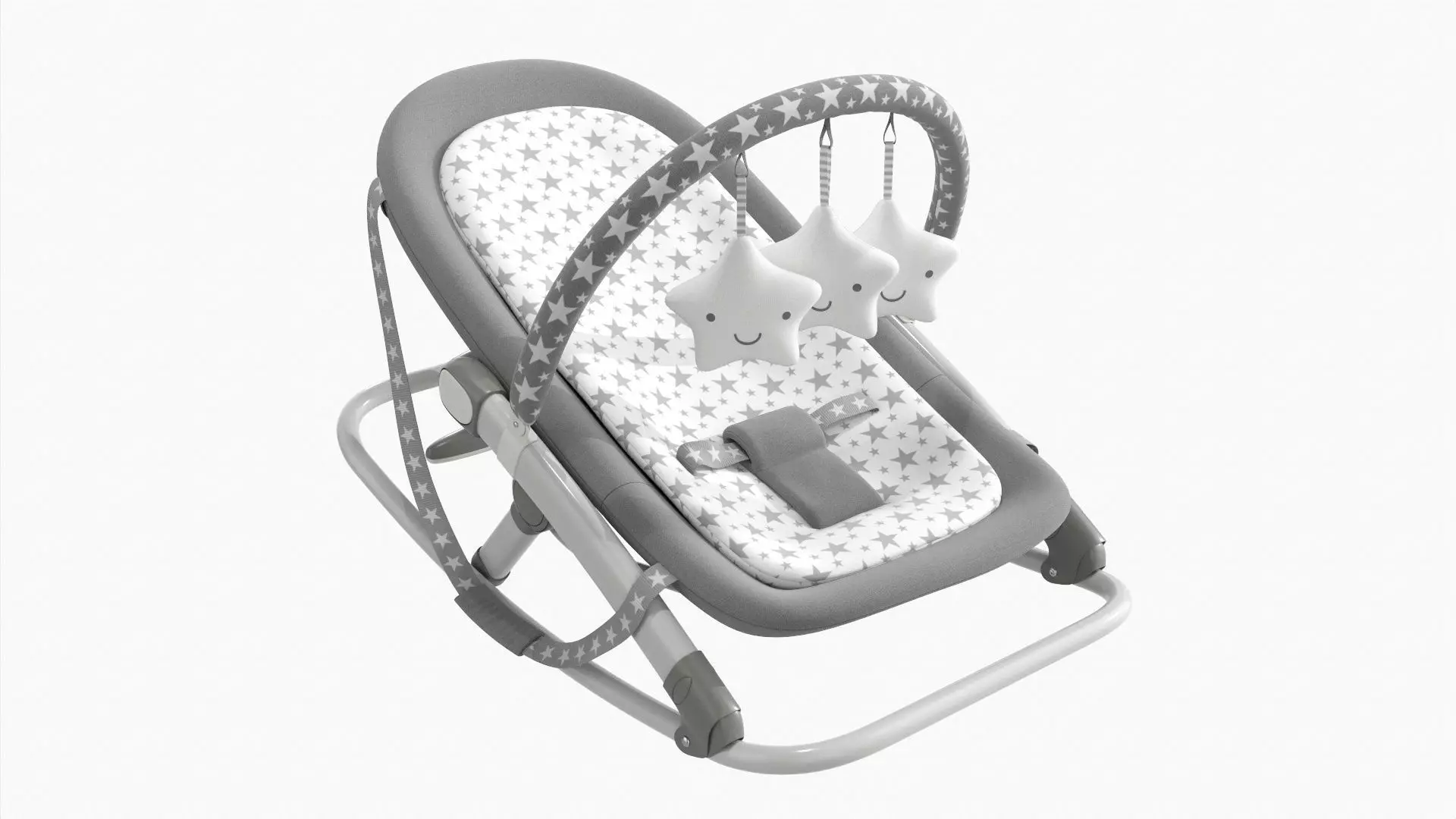 Fold rocker with toys 3D model_0