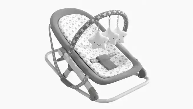 Fold rocker with toys 3D model
