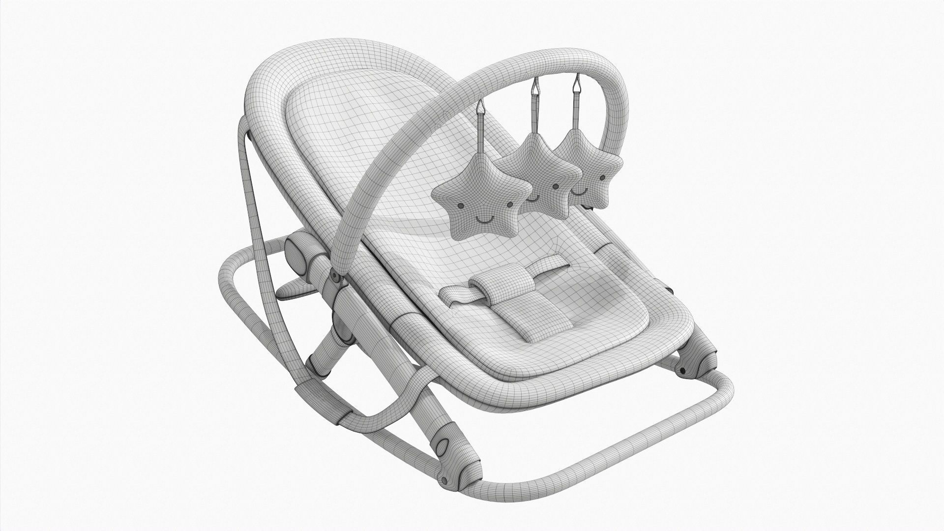 Fold rocker with toys 3D model_7