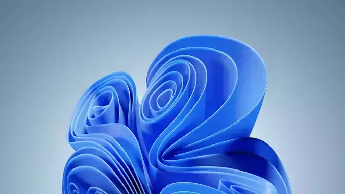 Windows 11 Wallpaper Low-poly 3D model