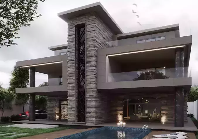 Modern villa - exterior and interior