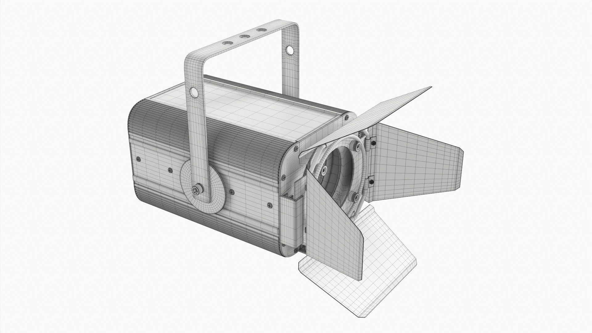 Theatre LED spotlight 3D model_9