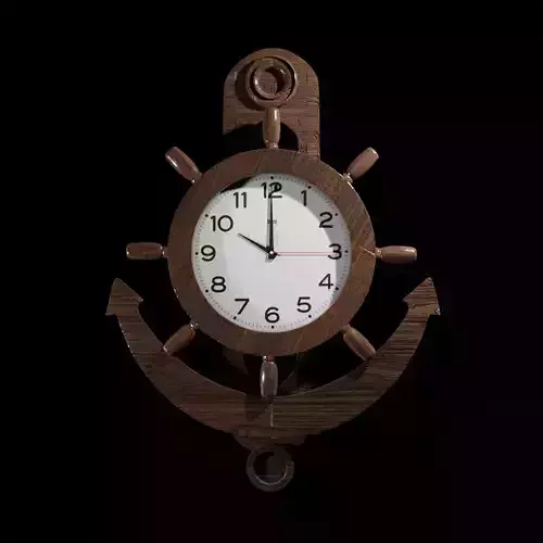 Watch 3d model anchor clock