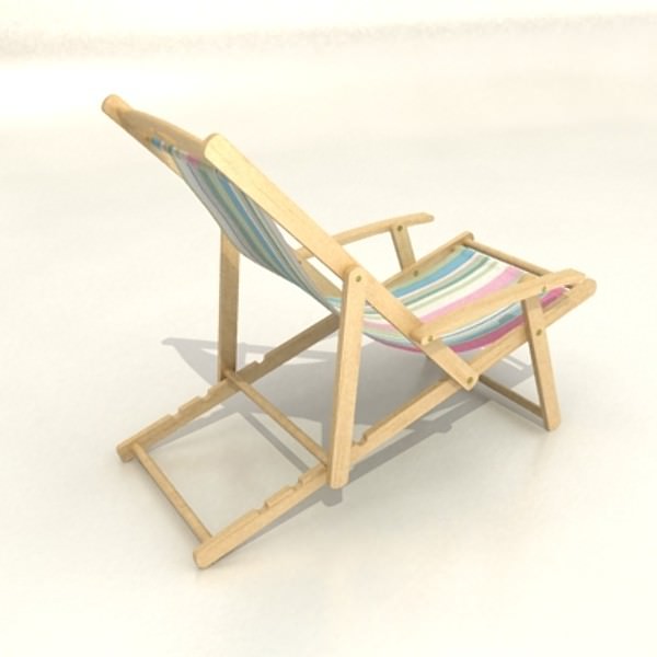 Beach Chair High Detail 3D model_3