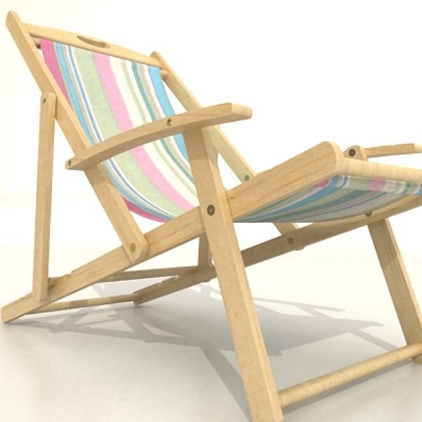 Beach Chair High Detail 3D model_5