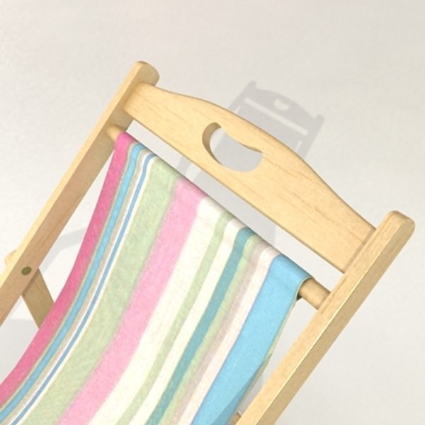 Beach Chair High Detail 3D model_1
