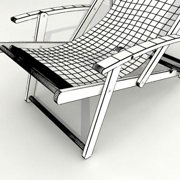 Beach Chair High Detail 3D model_6