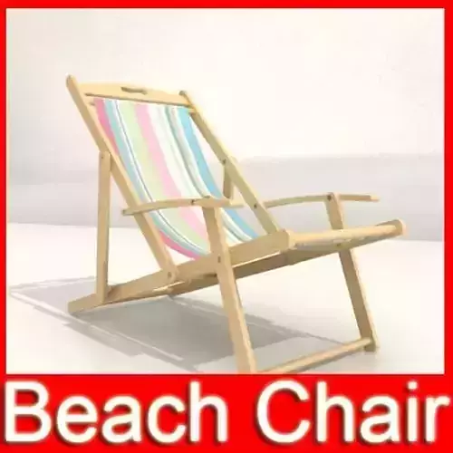 Beach Chair High Detail 3D model
